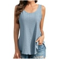thumbnail image 1 of ameIAEA Womens Loose Casual Tank Tops Round Neck Sleeveless Summer Tops Solid Color Shirts, 1 of 7