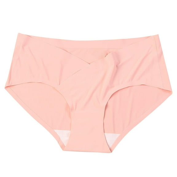 ameIAEA Womens No Show Maternity Briefs V-Waist Breathable Pregnancy Panties Postpartum Underwear