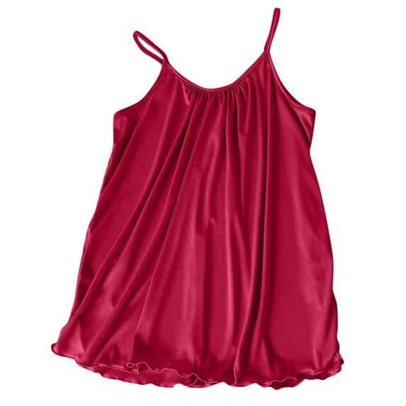 ameIAEA Womens Pajama Tops Adjustable Straps Sleeveless Sleep Shirts Summer Nightwear Cute Sleepwear