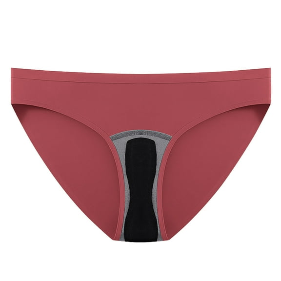 ameIAEA Womens Period Underwear Mid Waist Seamless Leakproof Panties No Show Invisible Briefs