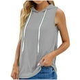 thumbnail image 1 of ameIAEA Womens Sleeveless Hooded Sweatshirts Summer Casual Drawstring Shirts Soft Workout Pullover Tops, 1 of 4