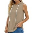 thumbnail image 1 of ameIAEA Womens Sleeveless Hooded Sweatshirts Summer Casual Drawstring Shirts Soft Workout Pullover Tops, 1 of 4
