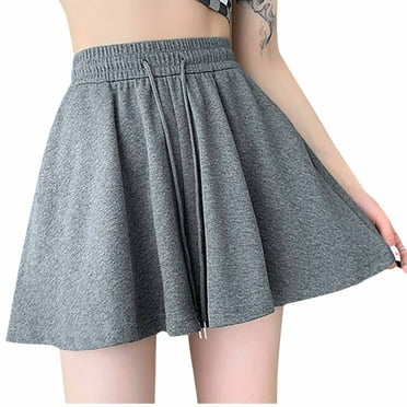 ameIAEA Womens Summer High Waisted Ruffle Shorts Wide Leg Drawstring Casual Shorts with Pockets