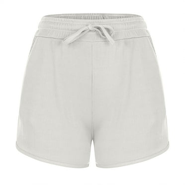 ameIAEA Womens Sweat Shorts Elastic Waist Sports Gym Shorts Summer Lounge Shorts with Pockets