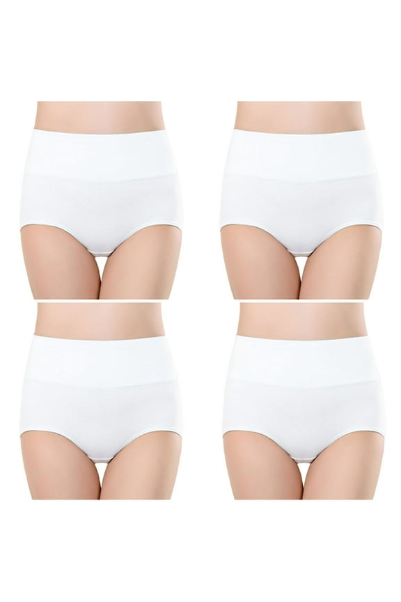 Womens Underwear Seamless Full Coverage High Waisted Panties No Show Briefs 4/5/6 Pack