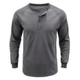 thumbnail image 1 of ameIAEA Workout Shirts for Men Long Sleeve Crewneck Fall Tops Solid Color Casual Tee Shirts, 1 of 4