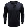 thumbnail image 1 of ameIAEA Workout Shirts for Men Long Sleeve Crewneck Fall Tops Solid Color Casual Tee Shirts, 1 of 4