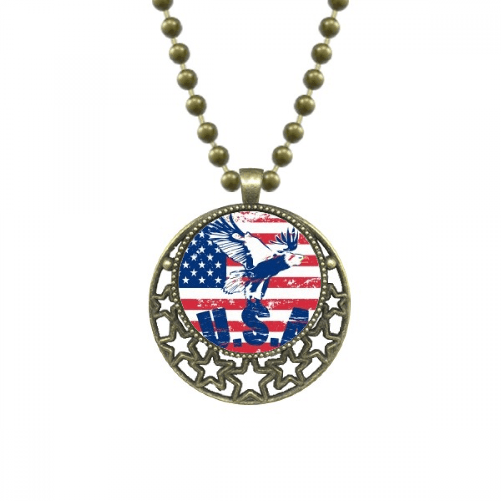 Punk Gothic Flying Eagle Pendant Necklace - 24" Chain, Lobster Clasp, Vintage Tribal Design
