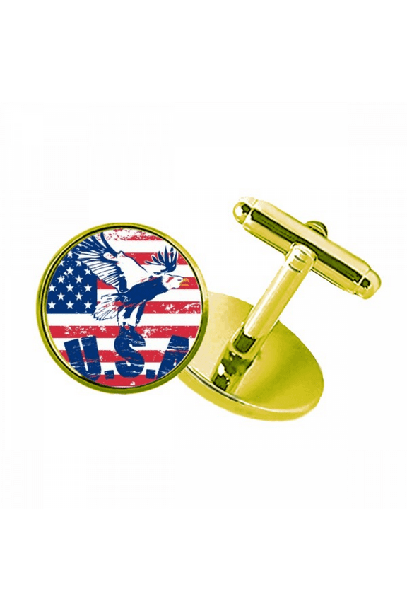 ameflag haliaeetus leucocephalus eagle studded business metal cufflinks en