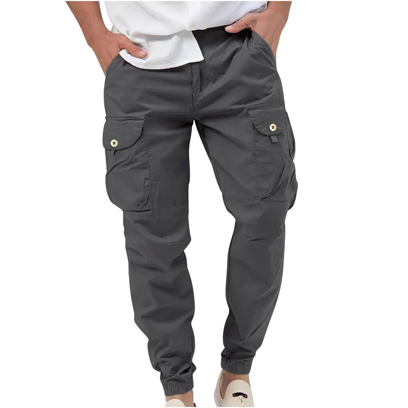 Men's Nylon Sweatpants - Lightweight Joggers With Elastic Waist For Sports & Summer