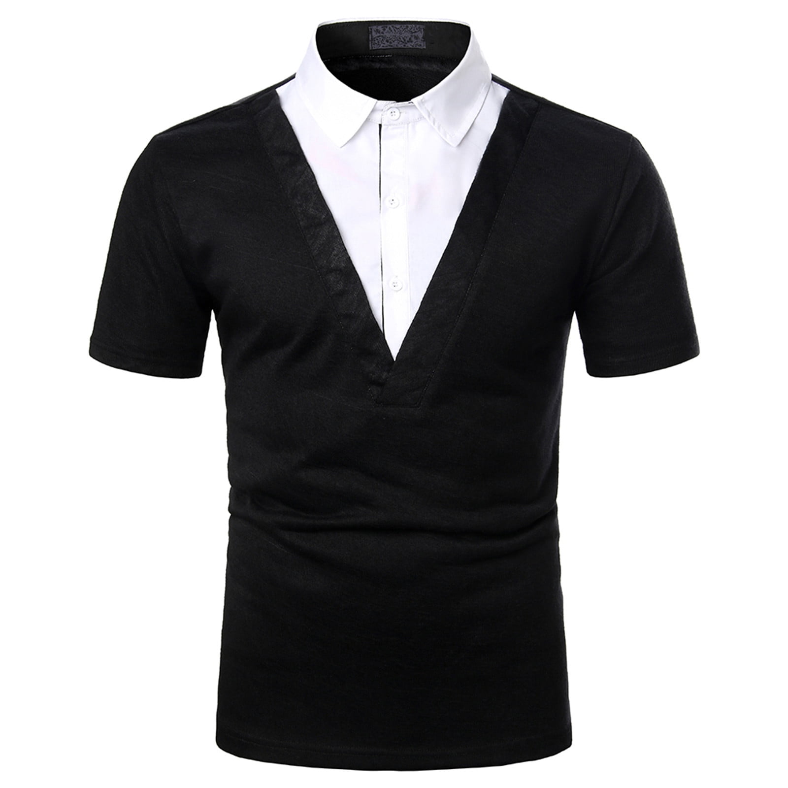 ameIAEA Short Sleeve Summer Dressy Shirts for Men Button Up Shirt