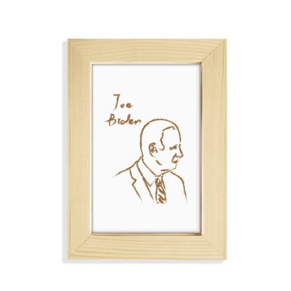 amepresident person joe profile sketch desktop display photo frame picture art painting 5x7 inch