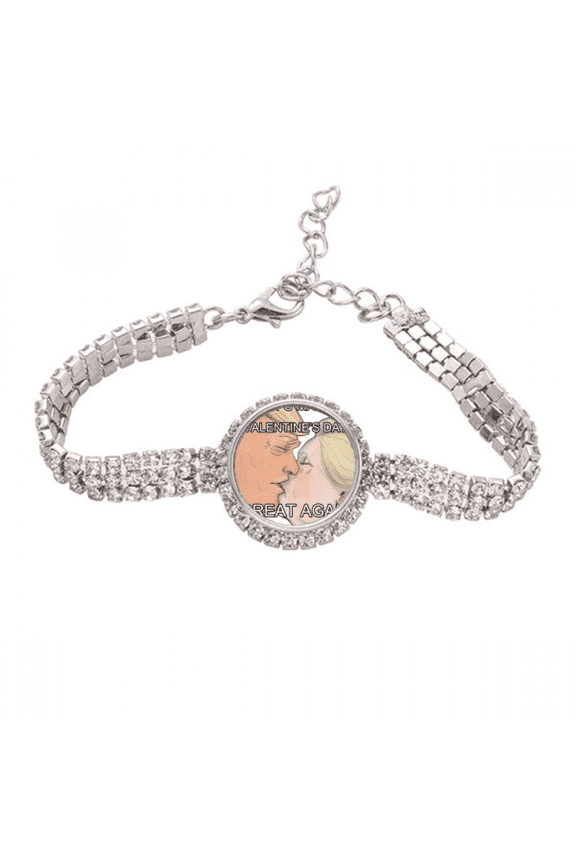 amepresident spoof great image tennis chain anklet bracelet diamond jewelry