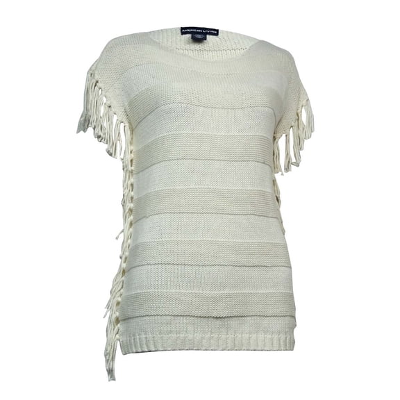 american living women's fringed bateau sweater