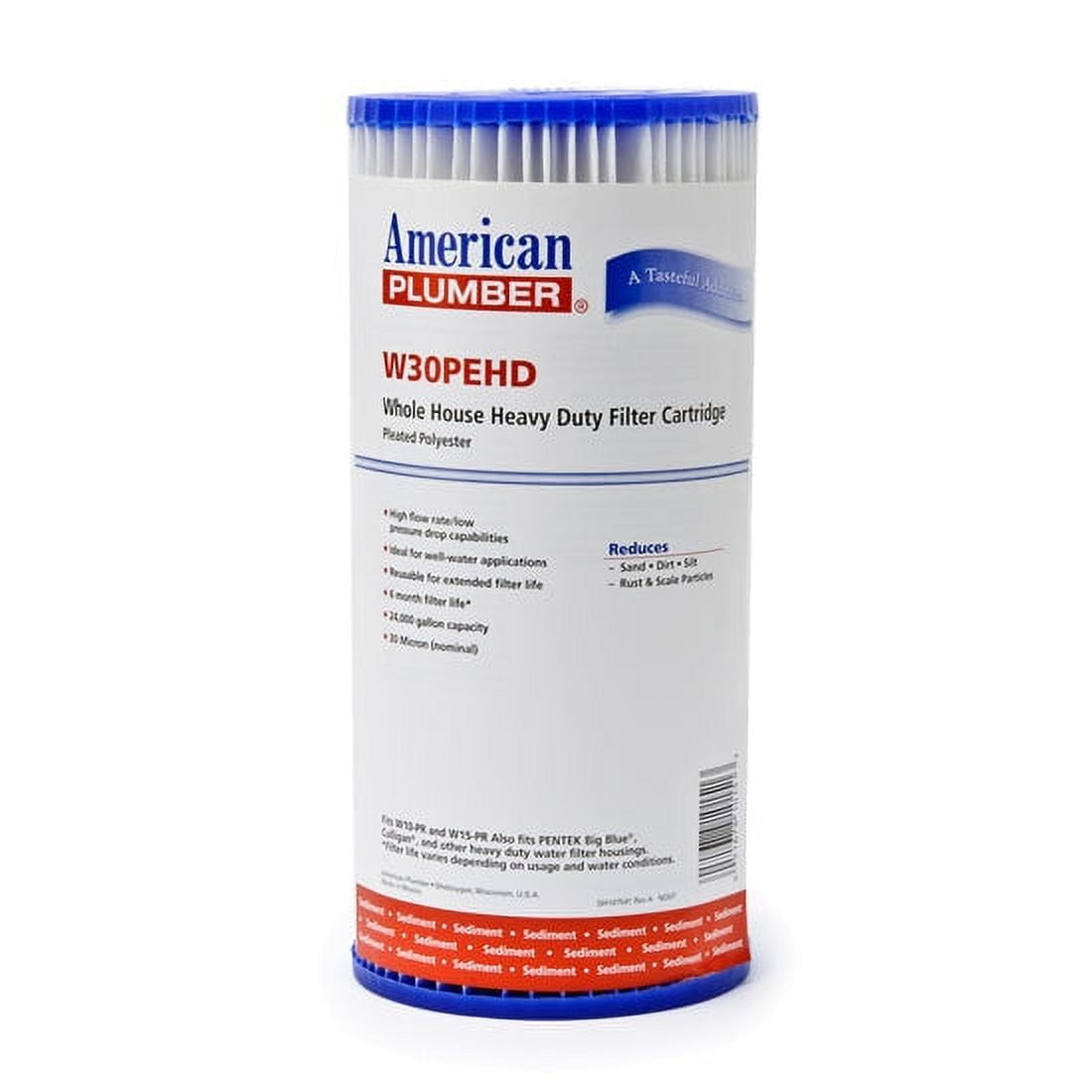 American Plumber 10-Inch Pleated Polyester Sediment Filter Cartridge