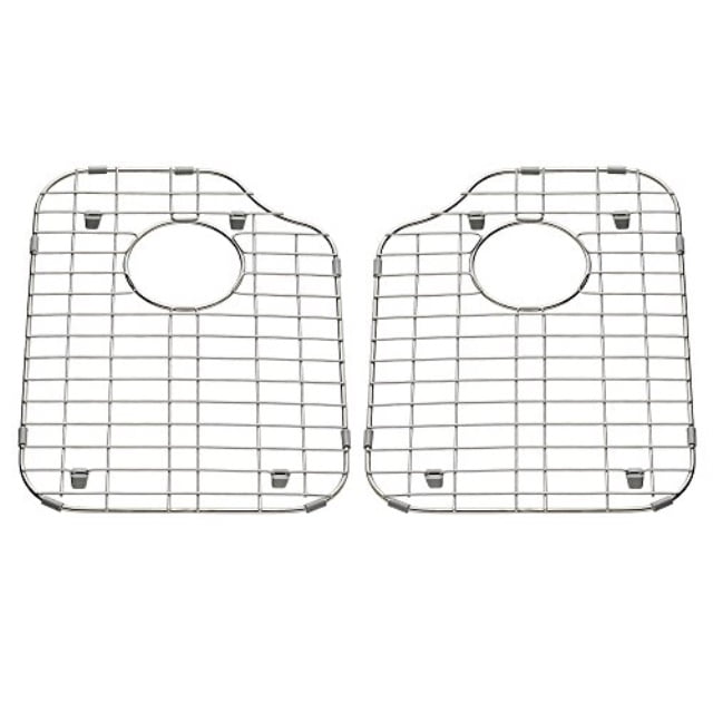 Stainless Steel Rectangular Sink Grids with Brushed Finish, 2-Pack