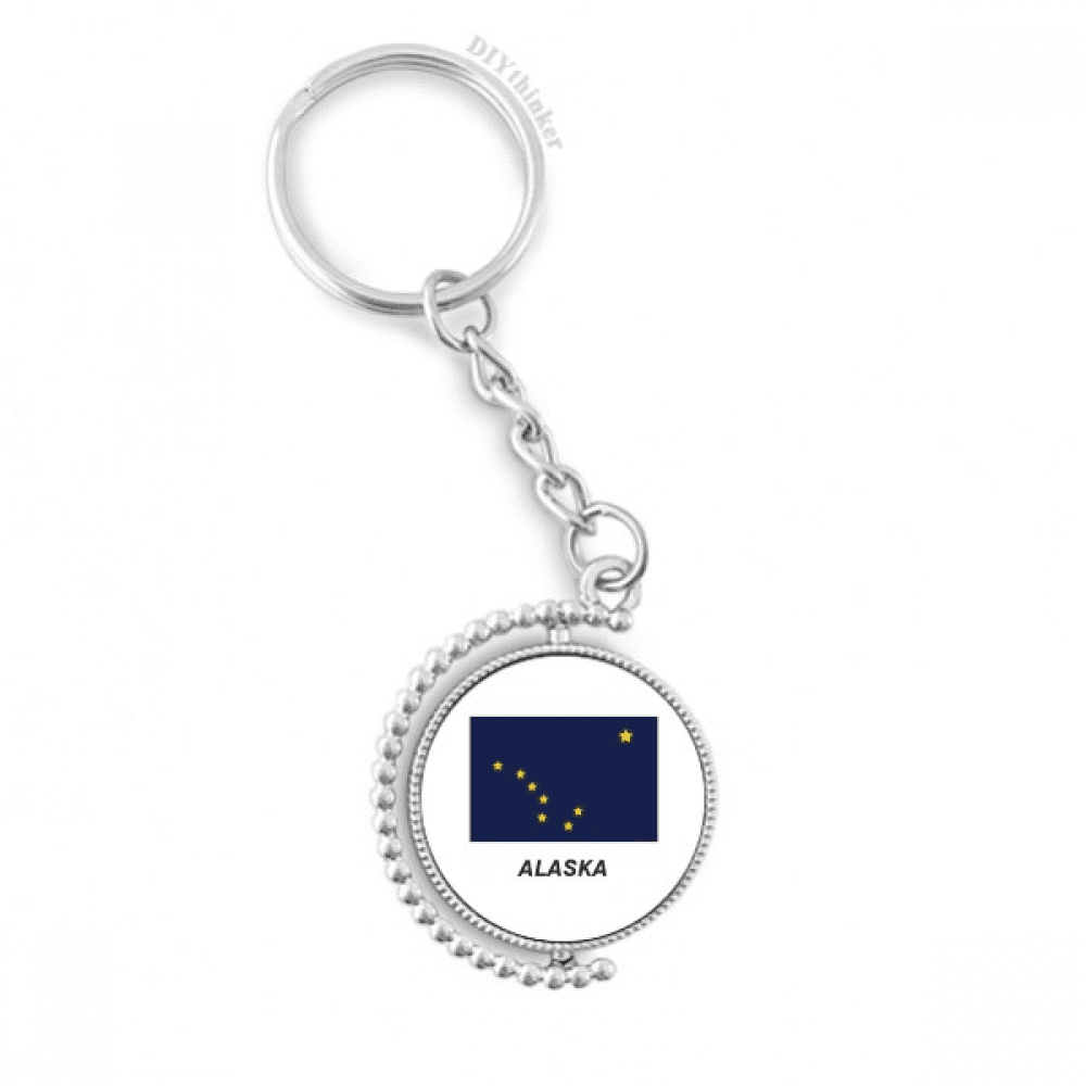 american state flag contour alaska rotatable keyholder disc accessories ...
