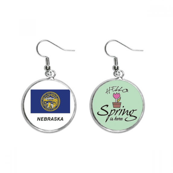american state flag contour nebraska decoration dangle season sp earring jewelry