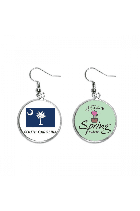 american state flag outline south decoration dangle season sp earring jewelry