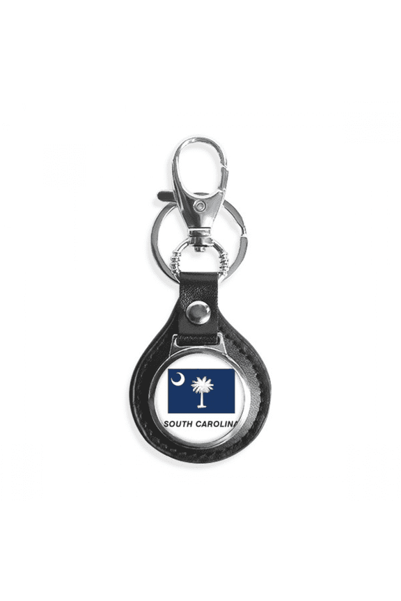 american state flag outline south key link chain keyholder finder hook metal