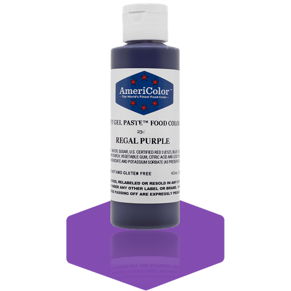 americolor soft gel paste food color, 4.5-ounce, regal purple