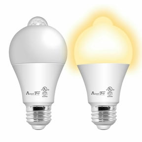 ameritop LED 10W (60W Equivalent) Soft White Light Bulbs, Motion Sensor (2 Pack)