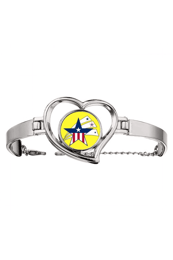 amestar flag shine bright bracelet heart jewelry wire bangle