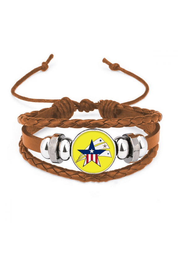 amestar flag shine bright bracelet wristband leather jewelry ornament