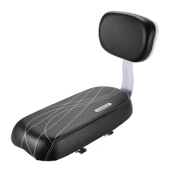 ametoys Back Seat Cycling Bike MTB PU Leather Soft Cushion Rear Rack Seat Seat with Back Rest