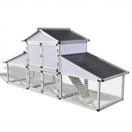 ametoys Chicken Coop with Runs and Nest Box Aluminum