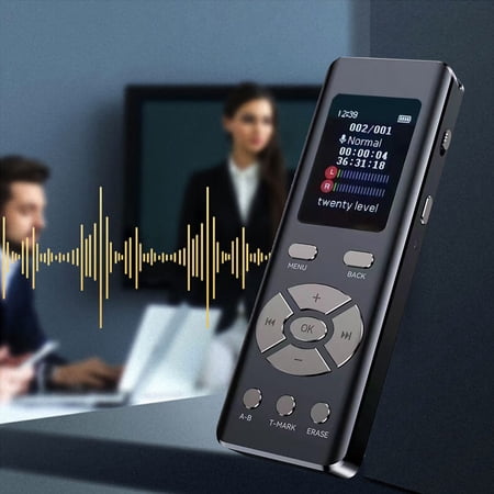 ametoys Intelligent Noise Reduction with Microphone High-fidelity A-B Loop Playback MP3 2-Channel Stereo Recording Digital Audio Recorder for Teachers Students Journalists Lawyers