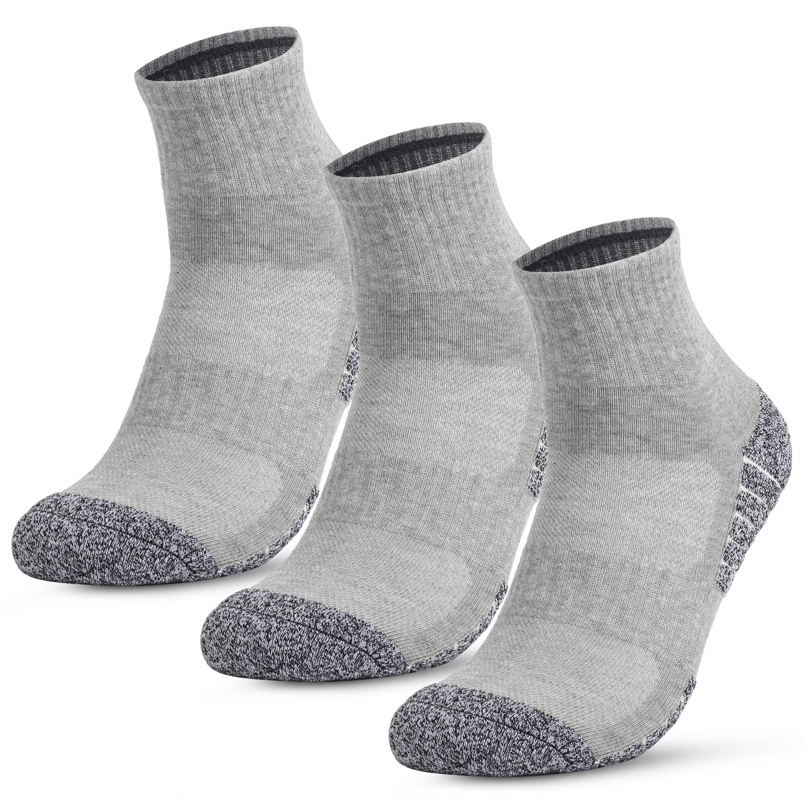 ametoys Men 3 Pairs Cushioned Hiking Socks Casual Cotton Crew Socks for ...