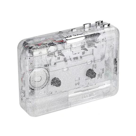 ametoys Portable USB Cassette Player Transparent Cassette Tape Player USB Cassette Capture with USB2.0 Port