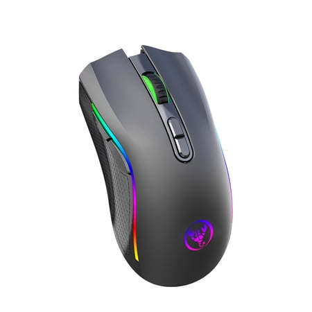 ametoys T69 2.4G Wireless Mechanical Gaming Ergonomic Design 650mAh Battery Capacity 7 Programmable Buttons 10 Million Keystroke Lifetime 4800DPI
