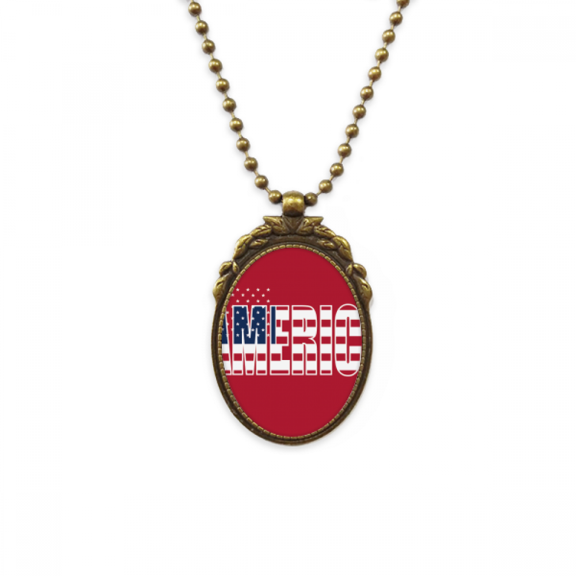 ameusa country flag name antique necklace vintage bead pendant keychain