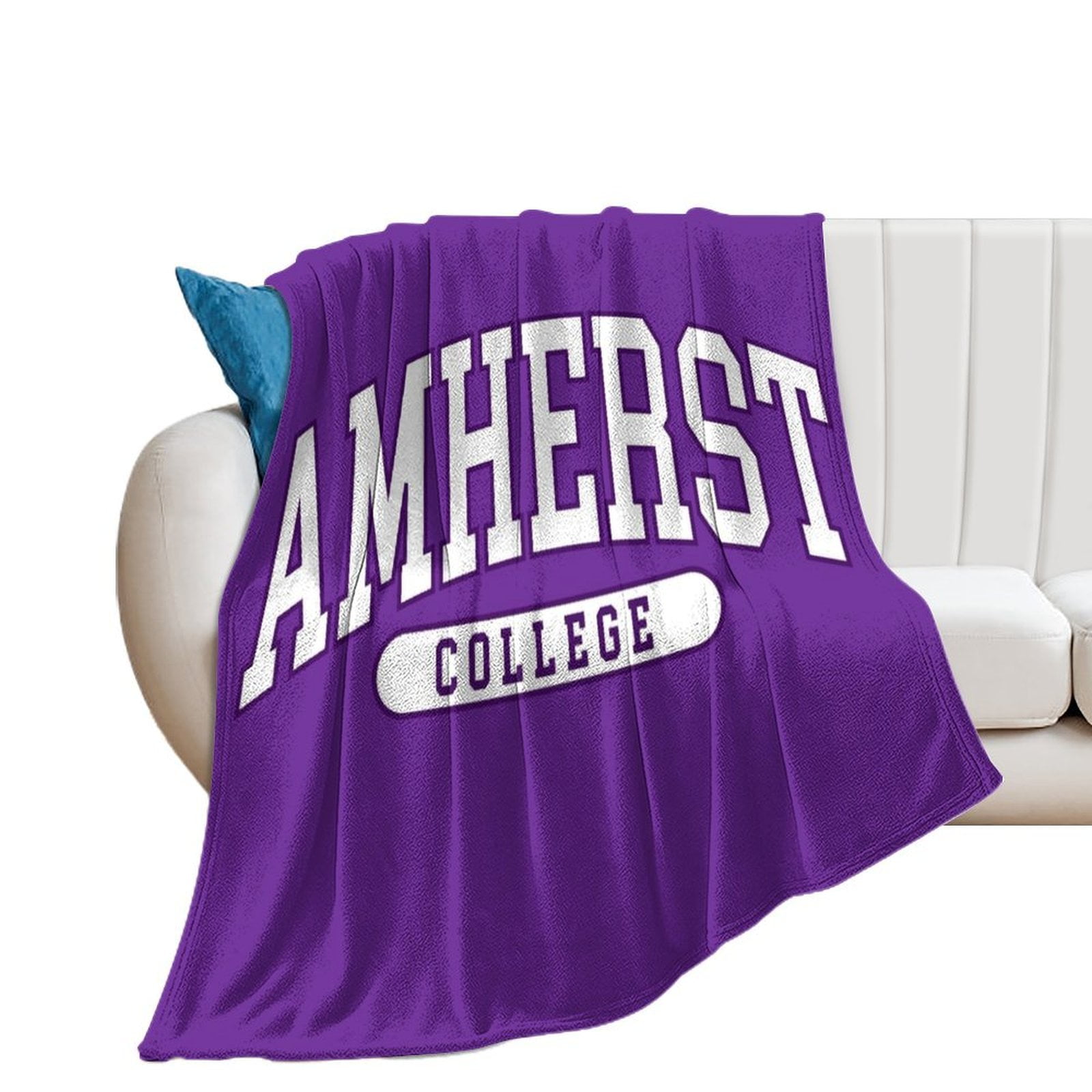 amherst college font curved Throw Blanket Heavy Blankets For Sofas