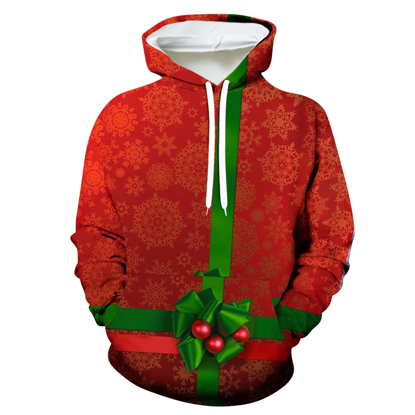 amidoa Mens Ugly Christmas Sweatshirt Funny Print Graphic Tee Shirts