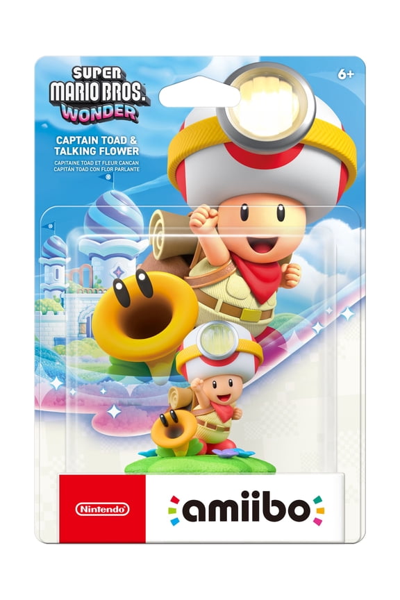 amiibo - Captain Toad & Talking Flower - Super Mario Bros. Wonder Series Action Figures