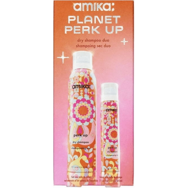 amika Dry Shampoo Gift Set 5.3 oz plus travel size 1.8 oz