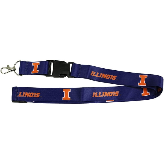 aminco Illinois Fighting Illini Lanyard-Illinois Fighting Illini Keychain LANYARD-36 Long-