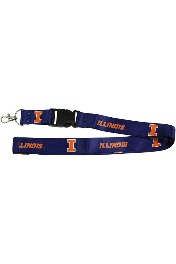 Illinois Fighting Illini Lanyard-Illinois Fighting Illini Keychain LANYARD-36 Long-