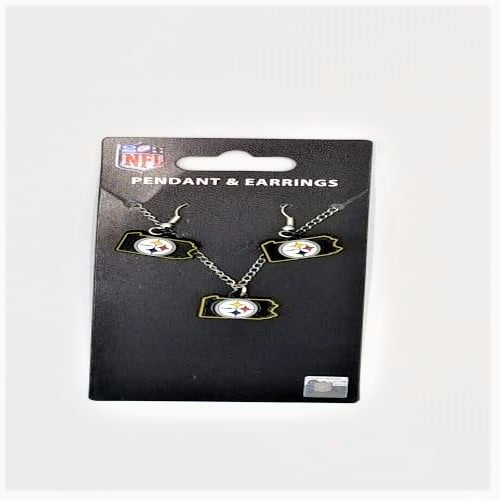 aminco State Earrings/Pendant Set - Steelers