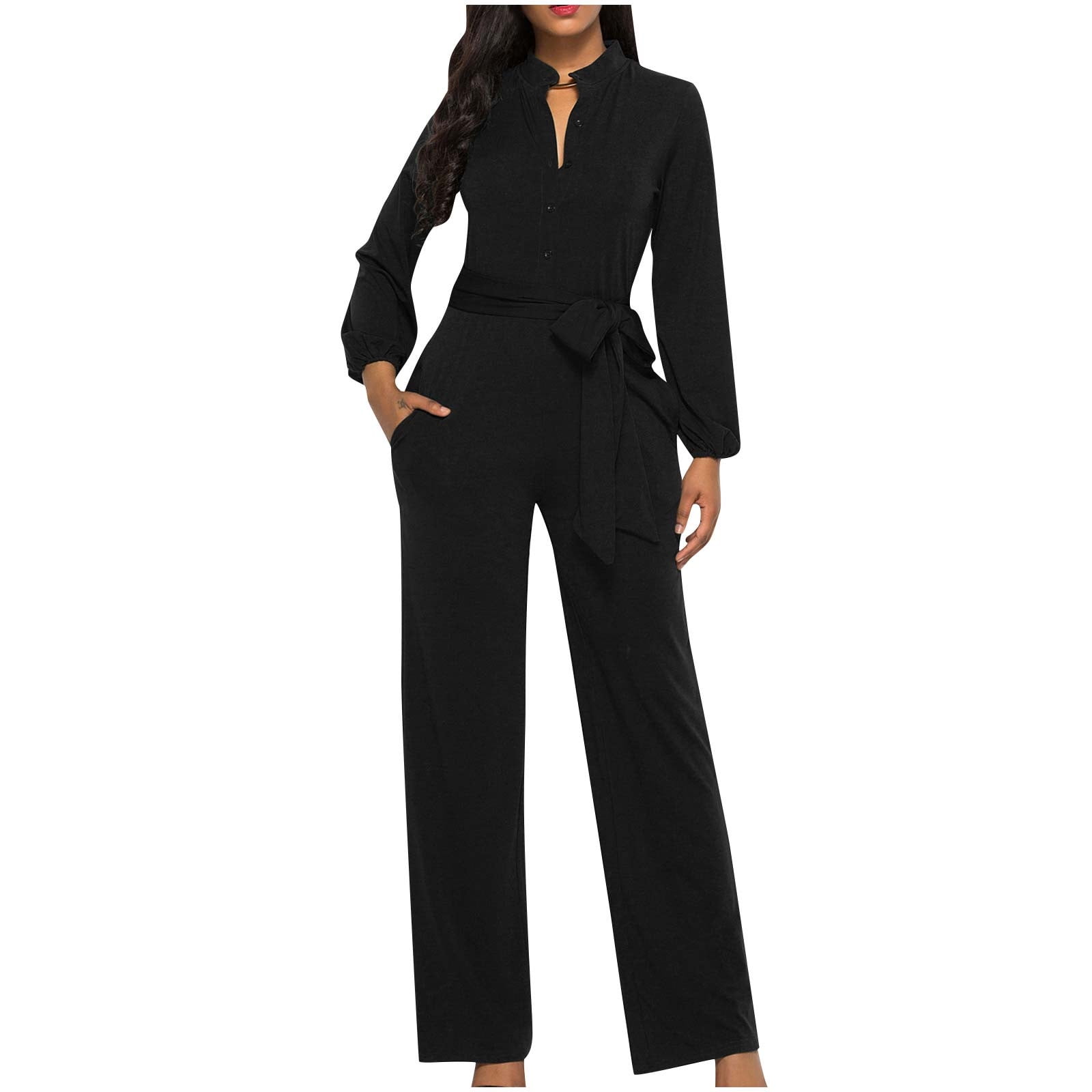 JUMP APPAREL Womens Black Lined Long Sleeve Round Neck Above The Knee Party Sheath Dress main image 1