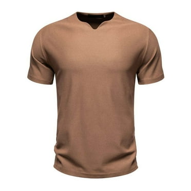 amkenre Mens T-Shirts Casual Comfortable Shirts Crew Neck Tshirts Solid Color Short Sleeve Muscles Bodybuilding Tees