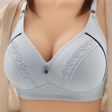 amkenre Sports Bras Women Deep V-Neck Wirefree Traceless Gathered Cups No Underwire Bra Solid Color Trendy Supersoft Minimizer Underwire Sleepwear Everyday Bra Sale