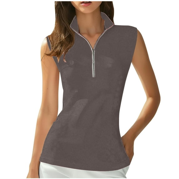 amkenre Vest for Women Summer Sports Breathable Mesh Tank Top Zipper Sleeveless T-Shirt Baseball Cool Athletic Wear 2024