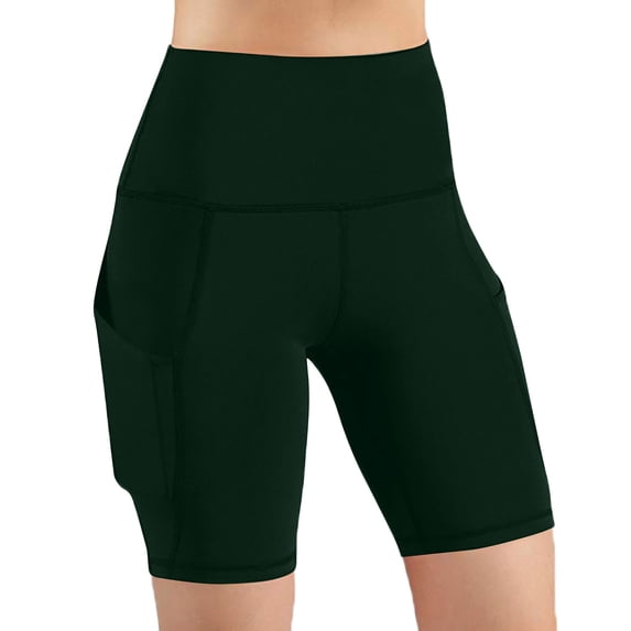 amkenre Women's Yoga Pants Tummy Control Basic Slip Bike Shorts Butt Lift Joggers Pants Workout Athletic Leggings With Pockets High Waisted Gym Running Yoga Leggings Shorts Running Lightweight