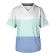 thumbnail image 1 of amkenre Work Tops for Women Summer T-Shirts with Pockets Tight V-Neck Solid Color Short Sleeve Trendy formal Ladies Workwear Casual Comfortable Working Uniform Clothes, 1 of 6