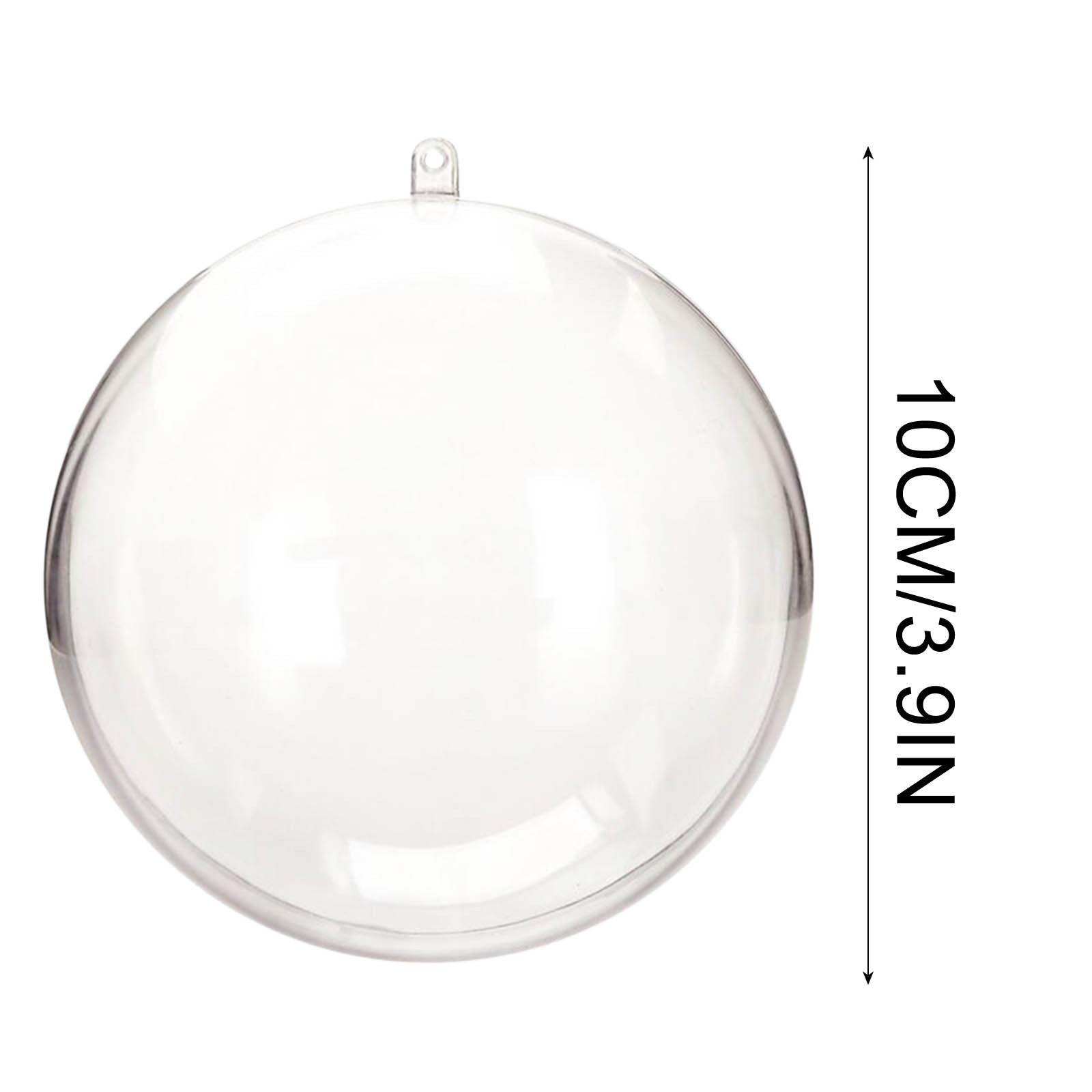 amlbb 100mm Clear Fillable Plastic Christmas Balls Ornament, DIY Craft