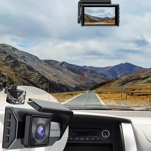 amlbb 1080P Front And Rear Camera GPS Dash Cam for Cars WIFI Car DVR Video Recorder Rear View Camera for Vehicle Parking Monitor on Clearance